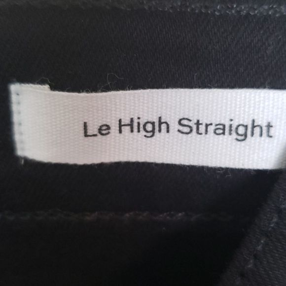 Frame Le high Straight Velvet Tux Step Up Hem Jean in Noir Sz 25 NWT - Picture 5 of 9